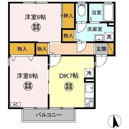 ウィンベル　弐番館の間取り