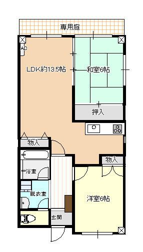 高岡市蓮美町のマンションの間取り