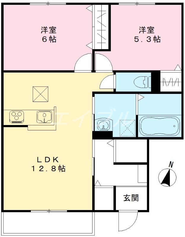 エルメホールの間取り