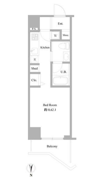 中野区上高田のマンションの間取り