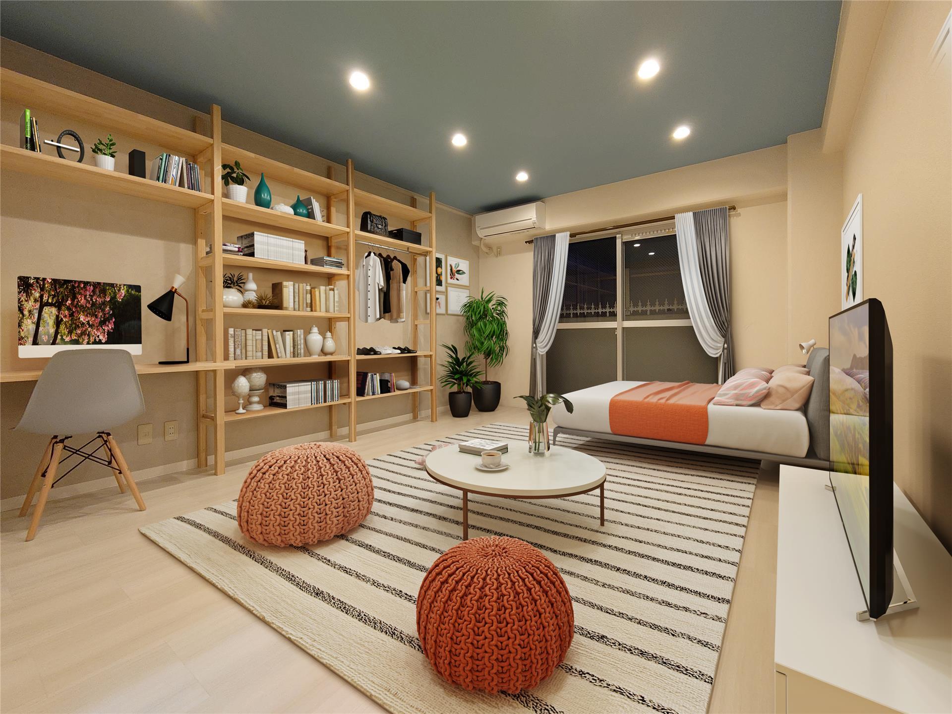 居室・リビング　※同間取り、別部屋のお写真です。