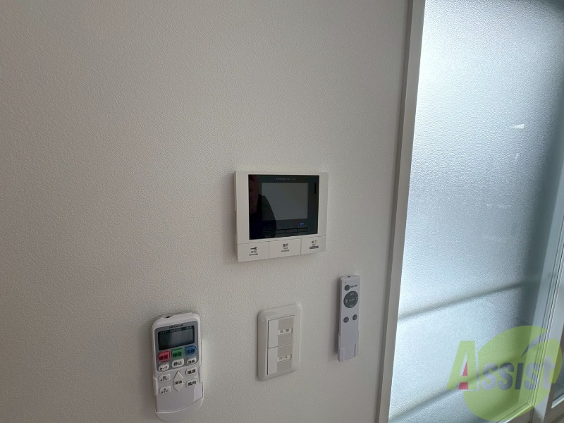 セキュリティ　ＴＶモニター付インターホンです。来客者の顔が見えるので安心！