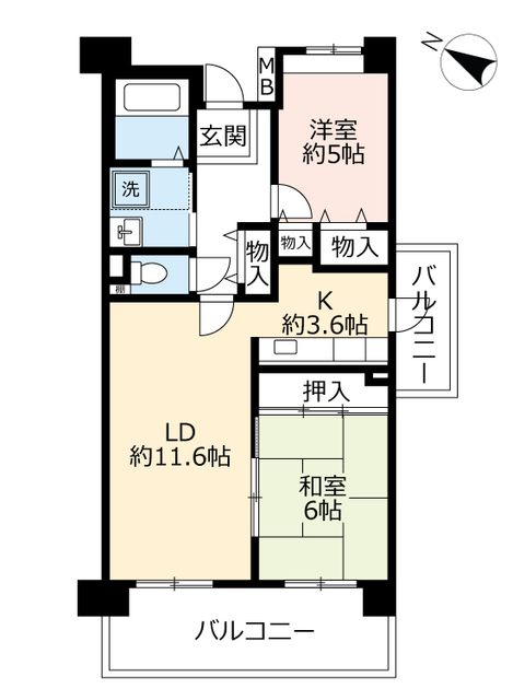URルネシティ脇浜町の間取り写真