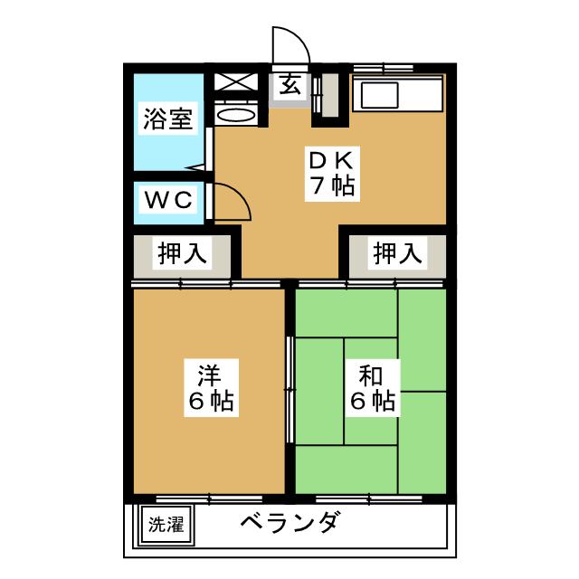 スカイブルー関口の間取り写真