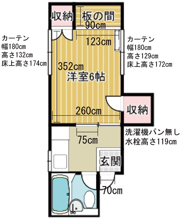 コーポ上赤江の間取り