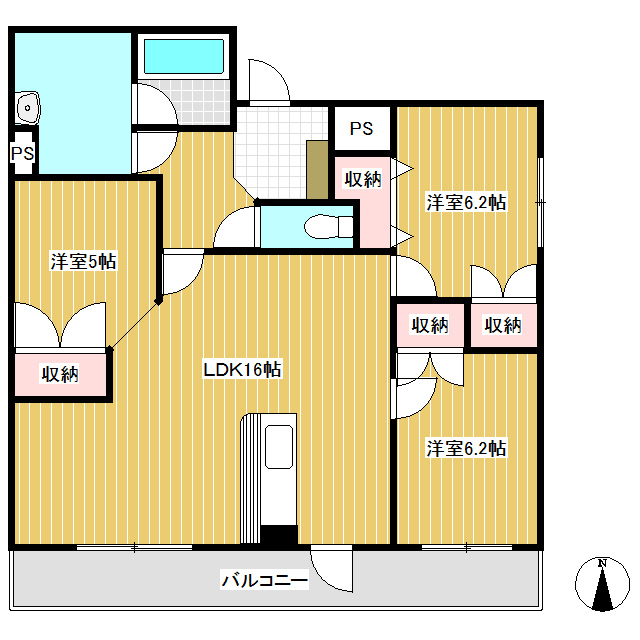 ブランニューシティ　Ｅ棟の間取り