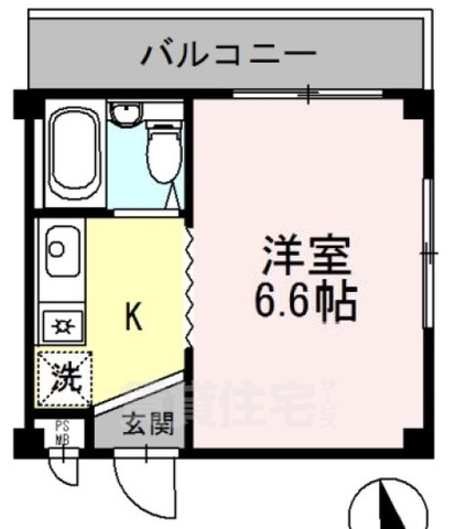 堺市北区中百舌鳥町のマンションの間取り