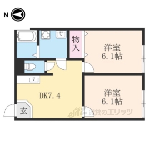 クレストコートＮＡＧＡＴＡの間取り