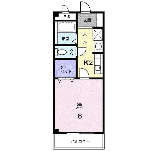 高松市一宮町のアパートの間取り