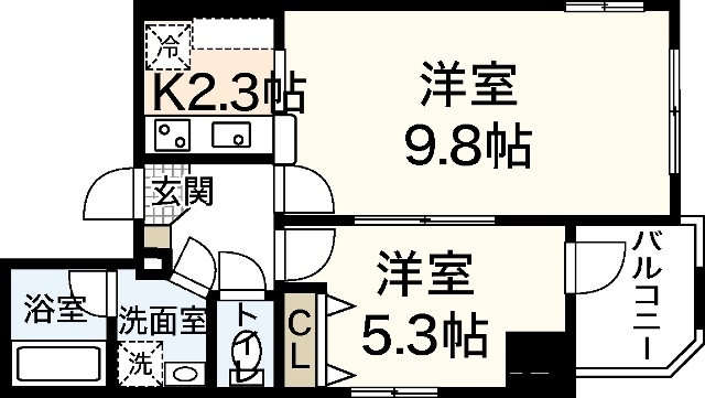 【ウイング稲荷町の間取り】