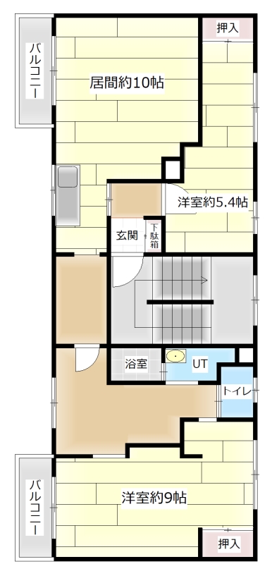 江別市東野幌町のマンションの間取り