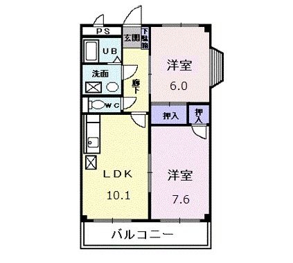 キャッスル上条の間取り