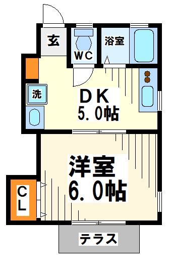 東京都世田谷区千歳台２（アパート）の賃貸物件の間取り