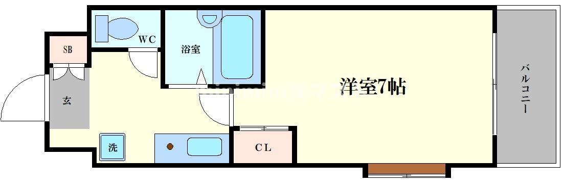 大阪市港区築港のマンションの間取り