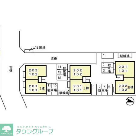 【吉川市中野のアパートの駐車場】