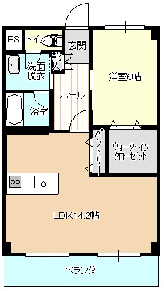 大田原市美原のマンションの間取り