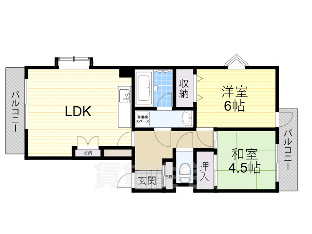 堺市堺区今池町のマンションの間取り