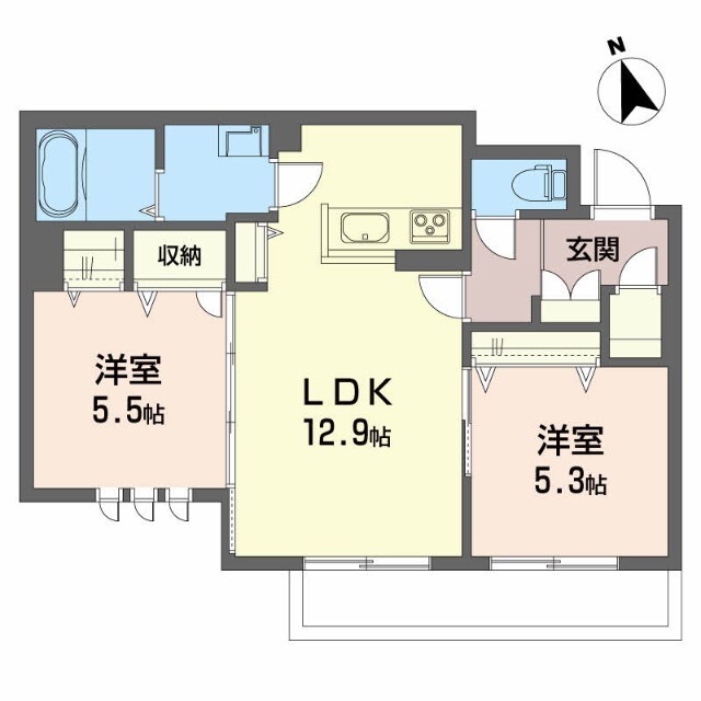 シャーメゾンフォーレ藍住の間取り