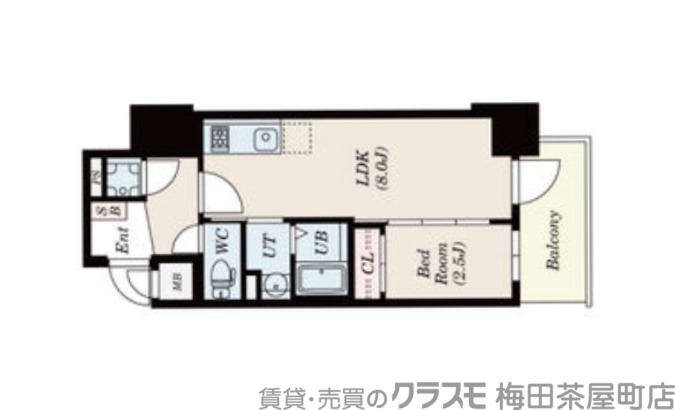 エスリードレジデンス本町パークフロントの間取り