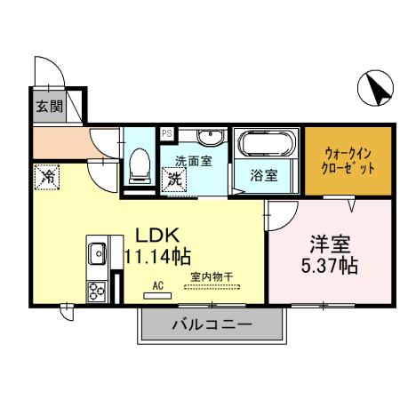 栗東市小柿のアパートの間取り