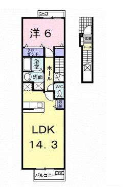 知立市牛田町のアパートの間取り