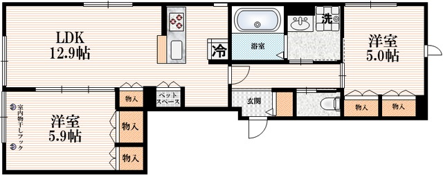 Ｔｈｅ　Ｆｕｊｉｍｉの間取り