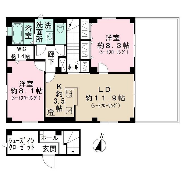 【新宿区西新宿のマンションの間取り】