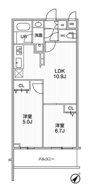 ＬＩＭＥ　ＲＥＳＩＤＥＮＣＥ　ＨＩＫＩＦＵＮＥの間取り