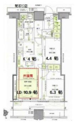 【富久クロスコンフォートタワーの間取り】