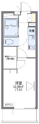 レオパレスパピルス　サンヤピの間取り