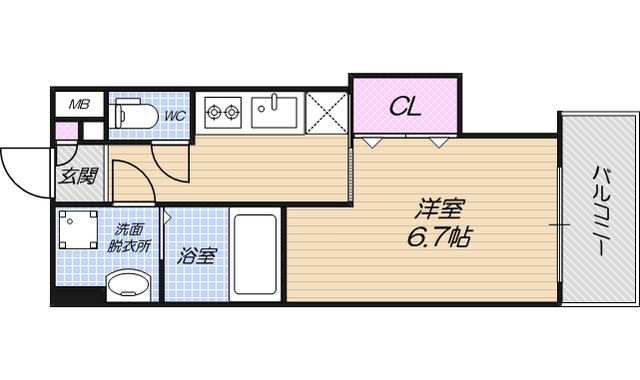 Luxe田辺の間取り