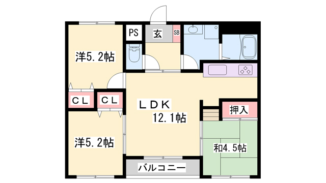 【フローリッシュIIの間取り】