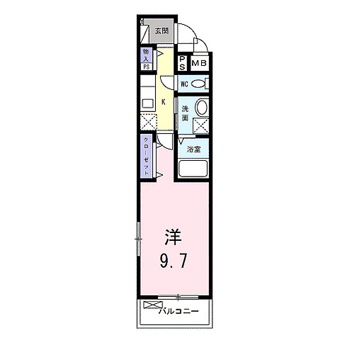 【京都市南区吉祥院東前田町のアパートの間取り】