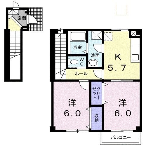 アビタシオン・ダンジュＢの間取り