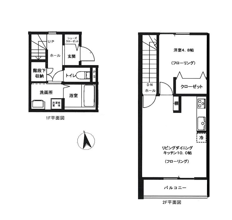 新宿区下落合のアパートの間取り