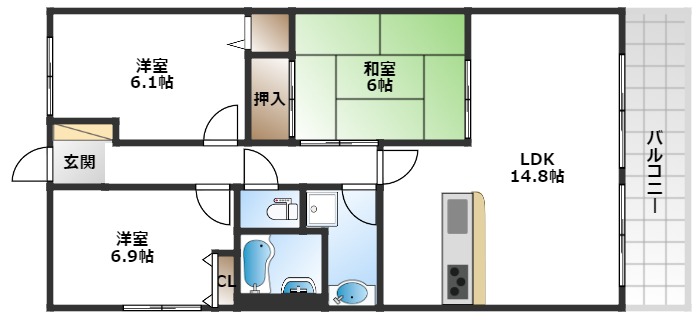 コート豊中桃山台の間取り