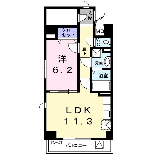 【船橋市上山町のマンションの間取り】