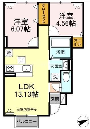 バッソン花巻四日町の間取り