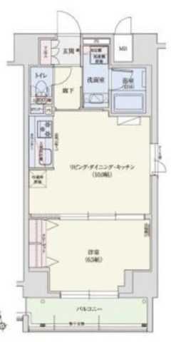 台東区浅草橋のマンションの間取り