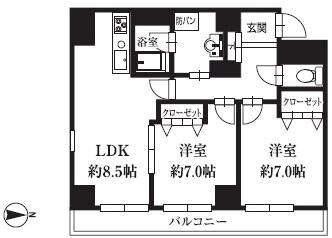 HF銀座レジデンスEASTIIの間取り