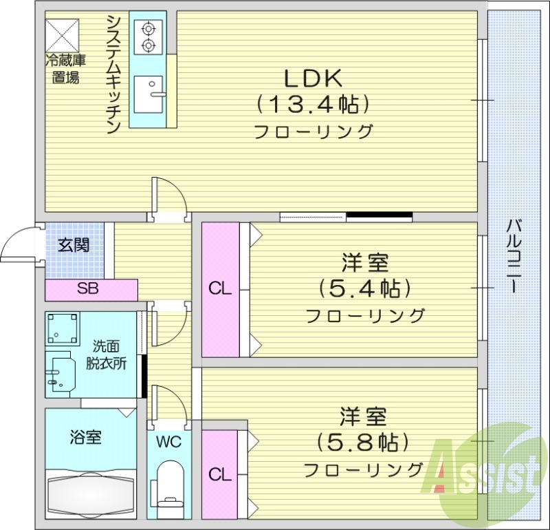 Roots 真駒内の間取り