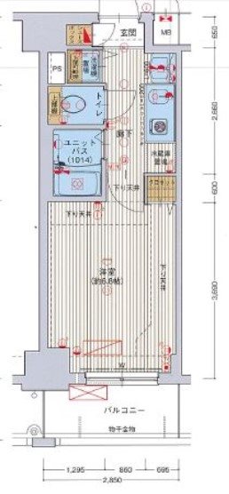 名古屋市西区那古野のマンションの間取り