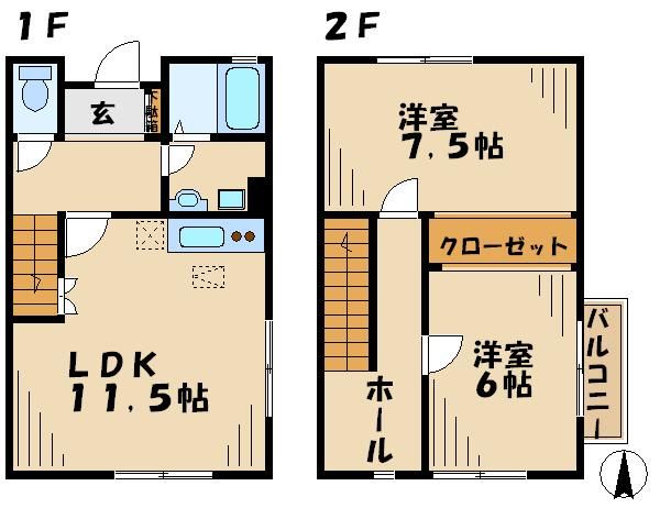 ルミエールＭ2の間取り