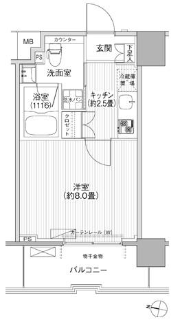 コスモグランス南品川の間取り