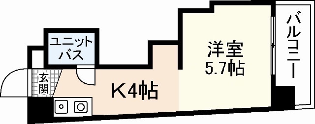 広島市西区東観音町のマンションの間取り