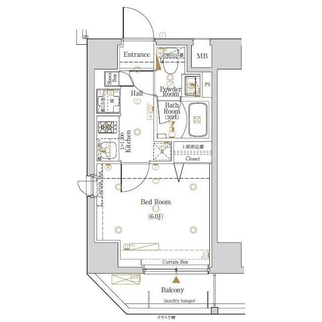 川崎市中原区新丸子東のマンションの間取り