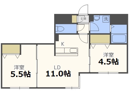 カサトレス白石の間取り