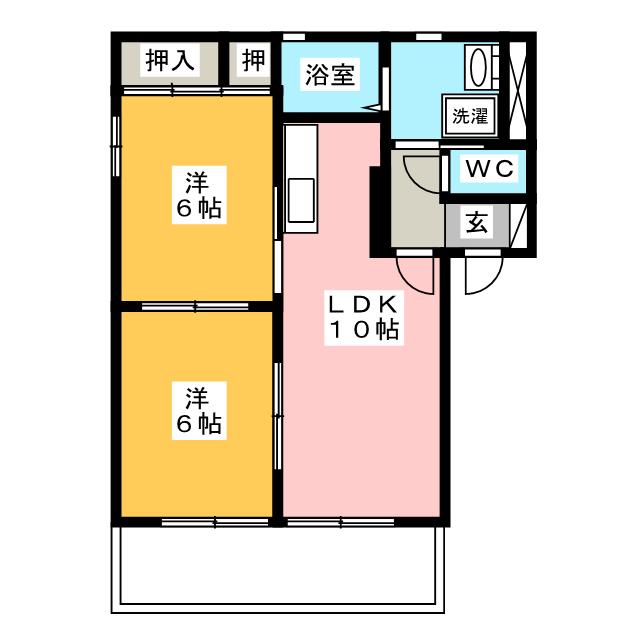 メルベーユ西小田（Ｂ）の間取り