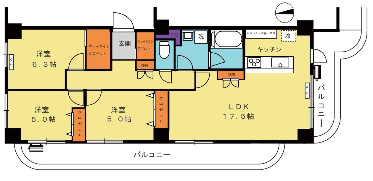 パールハイム安藤坂の間取り