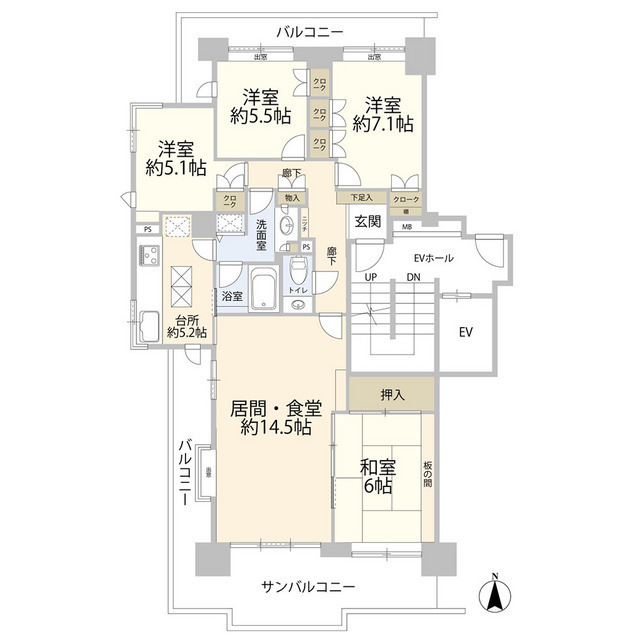 サン・ステージ緑園都市西の街弐番館（０００４８９２）の間取り